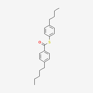 molecular formula C22H28OS B14593475 S-(4-Butylphenyl) 4-pentylbenzene-1-carbothioate CAS No. 61518-79-4