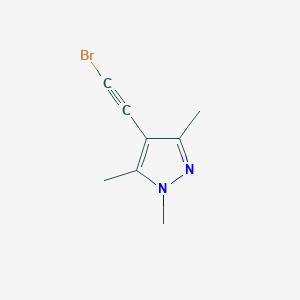 molecular formula C8H9BrN2 B14593503 4-(Bromoethynyl)-1,3,5-trimethyl-1H-pyrazole CAS No. 61514-44-1
