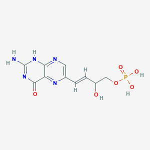 molecular formula C10H12N5O6P B145936 [(E)-4-(2-amino-4-oxo-1H-pteridin-6-yl)-2-hydroxybut-3-enyl] dihydrogen phosphate CAS No. 136338-57-3