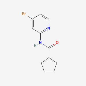 molecular formula C11H13BrN2O B1459361 N-(4-Bromopyridin-2-yl)cyclopentanecarboxamide CAS No. 1595873-60-1