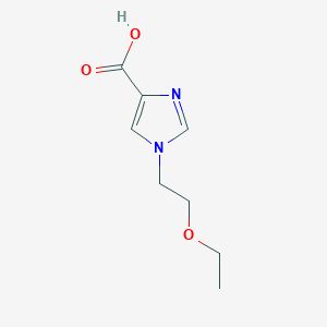 molecular formula C8H12N2O3 B1459375 1-(2-ethoxyethyl)-1H-imidazole-4-carboxylic acid CAS No. 1696171-04-6