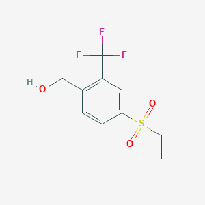 molecular formula C10H11F3O3S B1459377 (4-Ethanesulfonyl-2-trifluoromethylphenyl)-methanol CAS No. 1707634-48-7