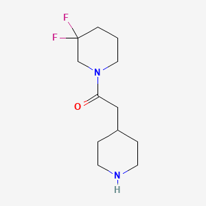 molecular formula C12H20F2N2O B1459381 1-(3,3-Difluoropiperidin-1-yl)-2-(piperidin-4-yl)ethan-1-one CAS No. 1894440-94-8