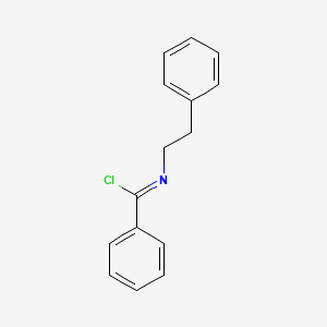 molecular formula C15H14ClN B14593839 N-(2-Phenylethyl)benzenecarboximidoyl chloride CAS No. 60943-13-7