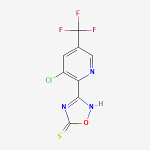 3-(3-Chloro-5-(trifluoromethyl)pyridin-2-yl)-1,2,4-oxadiazole-5-thiol