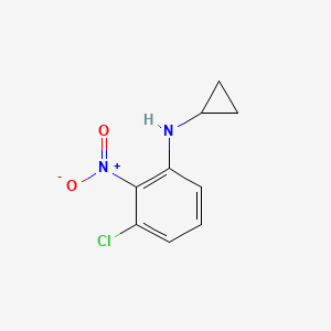 molecular formula C9H9ClN2O2 B1459386 3-Chloro-N-cyclopropyl-2-nitroaniline CAS No. 1565946-22-6