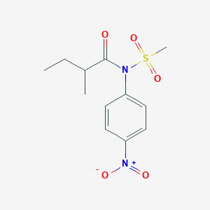 molecular formula C12H16N2O5S B14593868 N-(Methanesulfonyl)-2-methyl-N-(4-nitrophenyl)butanamide CAS No. 61068-47-1