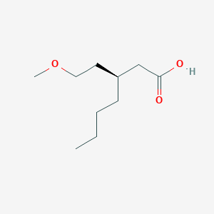 molecular formula C10H20O3 B14593881 Heptanoic acid, 3-(2-methoxyethyl)-, (S)- CAS No. 61198-42-3