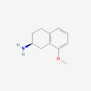 molecular formula C11H15NO B145939 (S)-(-)-8-Methoxy 2-aminotetralin CAS No. 127253-44-5
