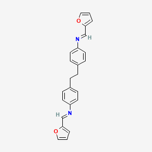 molecular formula C24H20N2O2 B14594131 (E,E)-N,N'-[Ethane-1,2-diyldi(4,1-phenylene)]bis[1-(furan-2-yl)methanimine] CAS No. 60170-90-3