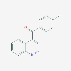 molecular formula C18H15NO B1459416 4-(2,4-Dimethylbenzoyl)quinoline CAS No. 1706462-43-2