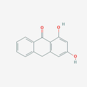 molecular formula C14H10O3 B14594220 9(10H)-Anthracenone, 1,3-dihydroxy- CAS No. 61281-25-2