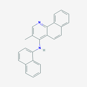 molecular formula C24H18N2 B14594302 Benzo[h]quinolin-4-amine, 3-methyl-N-1-naphthalenyl- CAS No. 61077-85-8