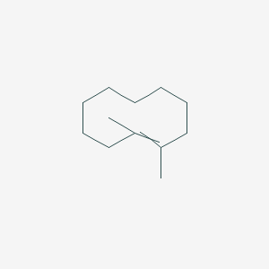 molecular formula C12H22 B14594425 Cyclodecene, 1,2-dimethyl-, (E)- CAS No. 61349-20-0