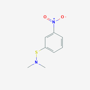 molecular formula C8H10N2O2S B14594427 N-Methyl-N-[(3-nitrophenyl)sulfanyl]methanamine CAS No. 61076-28-6