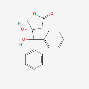 molecular formula C17H16O4 B14594565 4-Hydroxy-4-[hydroxy(diphenyl)methyl]oxolan-2-one CAS No. 61601-86-3