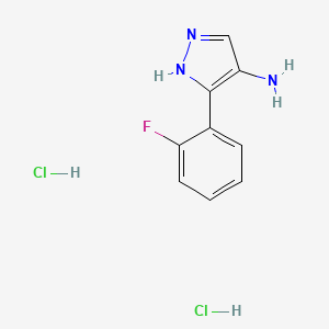 3-(2-fluorophenyl)-1H-pyrazol-4-amine dihydrochloride