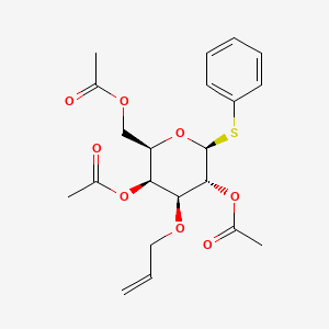 molecular formula C21H26O8S B1459464 Phenyl 2,4,6-Tri-O-acetyl-3-O-allyl-1-thio-beta-D-galactopyranoside CAS No. 1820572-28-8