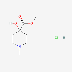 molecular formula C8H16ClNO3 B1459465 Methyl 4-hydroxy-1-methylpiperidine-4-carboxylate hydrochloride CAS No. 1992939-83-9