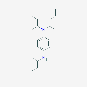 molecular formula C21H38N2 B14594665 N~1~,N~1~,N~4~-Tri(pentan-2-yl)benzene-1,4-diamine CAS No. 61263-04-5