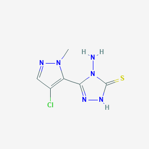 4-Amino-5-(4-chloro-1-methyl-1H-pyrazol-5-yl)-4H-1,2,4-triazole-3-thiol