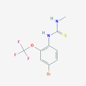 molecular formula C9H8BrF3N2OS B1459473 N-[4-Bromo-2-(trifluoromethoxy)phenyl]-N'-methylthiourea CAS No. 1988424-15-2