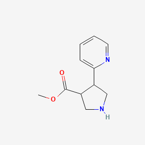 molecular formula C11H14N2O2 B1459480 Methyl 4-(pyridin-2-yl)pyrrolidine-3-carboxylate CAS No. 1602879-58-2