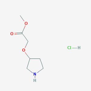 molecular formula C7H14ClNO3 B1459481 Methyl 2-(pyrrolidin-3-yloxy)acetate hydrochloride CAS No. 1373223-23-4