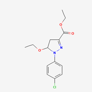 ethyl 1-(4-chlorophenyl)-5-ethoxy-4,5-dihydro-1H-pyrazole-3-carboxylate