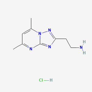 [2-(5,7-Dimethyl[1,2,4]triazolo[1,5-a]pyrimidin-2-yl)ethyl]amine hydrochloride