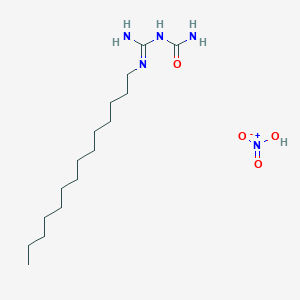 molecular formula C16H35N5O4 B14595037 Nitric acid--N-(N'-tetradecylcarbamimidoyl)urea (1/1) CAS No. 60852-68-8