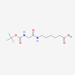 Hexanoic acid, 6-[[2-[[(1,1-dimethylethoxy)carbonyl]amino]acetyl]amino]-