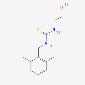 molecular formula C12H18N2OS B14595128 N-[(2,6-Dimethylphenyl)methyl]-N'-(2-hydroxyethyl)thiourea CAS No. 61290-42-4