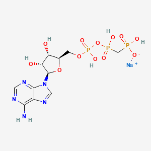 disodium;[[(2R,3S,4R,5R)-5-(6-aminopurin-9-yl)-3,4-dihydroxyoxolan-2-yl]methoxy-hydroxyphosphoryl]oxy-(phosphonatomethyl)phosphinic acid