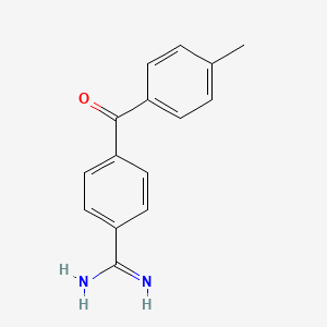 molecular formula C15H14N2O B14595156 Benzenecarboximidamide, 4-(4-methylbenzoyl)- CAS No. 61625-28-3
