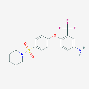 4-[4-(Piperidin-1-ylsulfonyl)phenoxy]-3-(trifluoromethyl)aniline