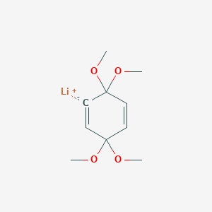 molecular formula C10H15LiO4 B14595280 lithium;3,3,6,6-tetramethoxycyclohexa-1,4-diene CAS No. 60316-53-2