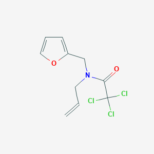 molecular formula C10H10Cl3NO2 B14595292 Acetamide, 2,2,2-trichloro-N-(2-furanylmethyl)-N-2-propenyl- CAS No. 60549-92-0