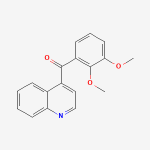 molecular formula C18H15NO3 B1459533 4-(2,3-Dimethoxybenzoyl)quinoline CAS No. 1706444-41-8
