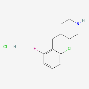 molecular formula C12H16Cl2FN B1459534 4-(2-Chloro-6-fluorobenzyl)piperidine hydrochloride CAS No. 1523618-16-7