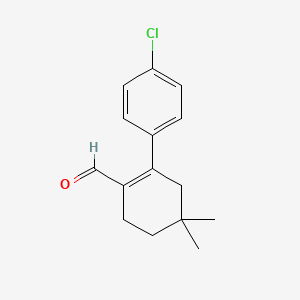 molecular formula C15H17ClO B1459536 4'-Chloro-5,5-dimethyl-3,4,5,6-tetrahydro-[1,1'-biphenyl]-2-carbaldehyde CAS No. 1228837-05-5