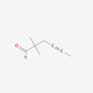 molecular formula C8H12O B1459540 2,2-Dimethylhex-4-ynal CAS No. 950206-13-0