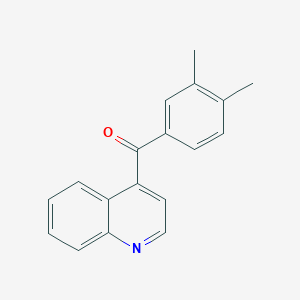 molecular formula C18H15NO B1459543 (3,4-Dimethylphenyl)(quinolin-4-yl)methanone CAS No. 1706429-94-8