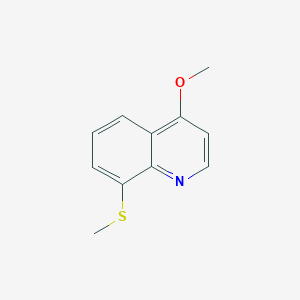 molecular formula C11H11NOS B14595443 Quinoline, 4-methoxy-8-(methylthio)- CAS No. 59666-04-5