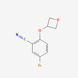 molecular formula C10H8BrNO2 B1459546 5-Bromo-2-(oxetan-3-yloxy)benzonitrile CAS No. 1439378-08-1