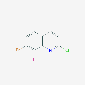 molecular formula C9H4BrClFN B1459547 7-bromo-2-chloro-8-fluoroquinoline CAS No. 1510844-28-6