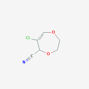 molecular formula C6H6ClNO2 B14595515 5H-1,4-Dioxepin-5-carbonitrile, 6-chloro-2,3-dihydro- CAS No. 61207-78-1