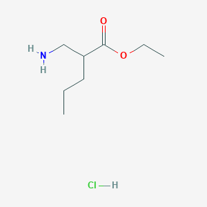 molecular formula C8H18ClNO2 B1459552 2-(氨基甲基)戊酸乙酯盐酸盐 CAS No. 1803566-51-9