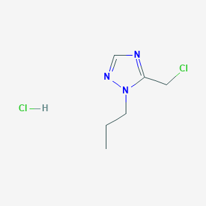 molecular formula C6H11Cl2N3 B1459554 5-(chloromethyl)-1-propyl-1H-1,2,4-triazole hydrochloride CAS No. 1803588-37-5