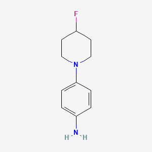 molecular formula C11H15FN2 B1459555 4-(4-Fluoropiperidin-1-yl)aniline CAS No. 682330-21-8